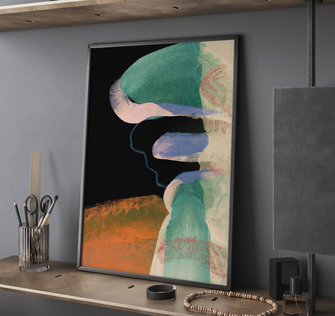 Textured Abstract Painting, Contemporary Art Print