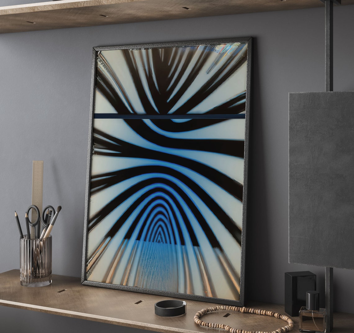 Abstract Oil Painting Art Print Modern Arches Wall Decor