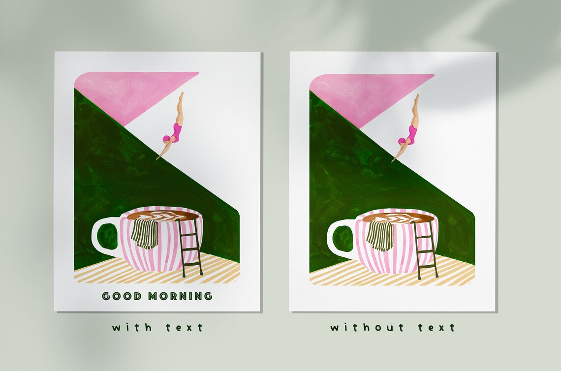 Coffee Diver Retro Poster Print, Kitchen Wall Art - Image 2