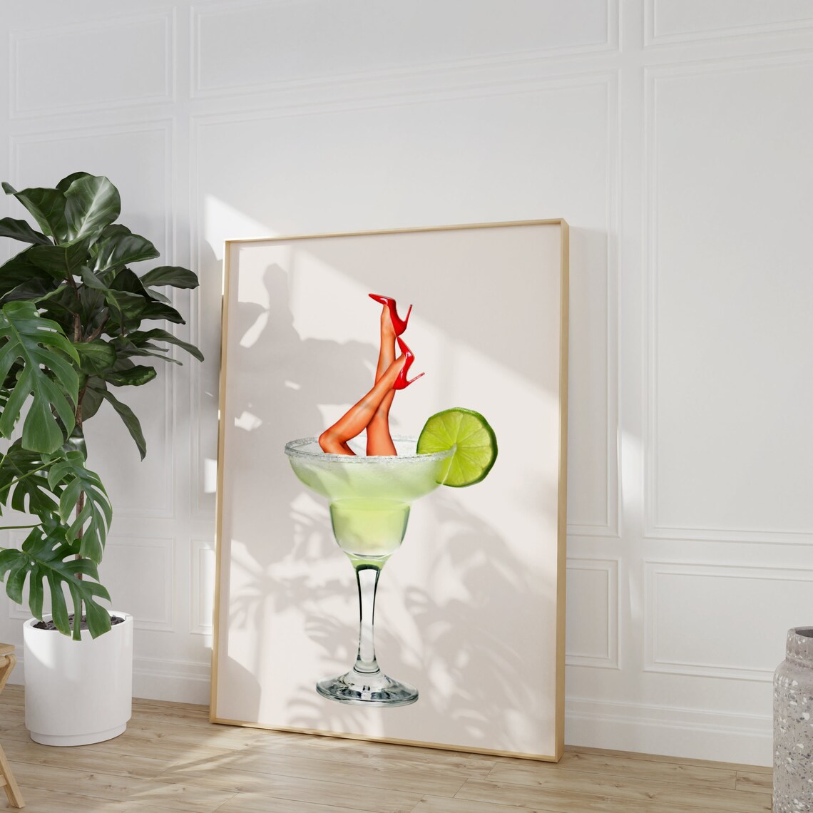 Margarita Heels Pinup Girl Sassy Cheeky Cocktail Fun Bar Wall Art