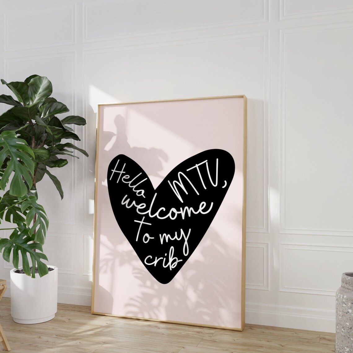 Hello Mtv Welcome To My Crib Retro Typography Art Print - Image 4