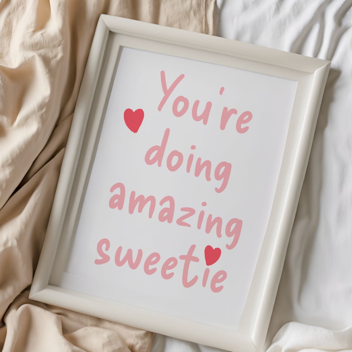 Youre Doing Amazing Sweetie Cute Inspirational Funny Wall Art Instant - Image 2
