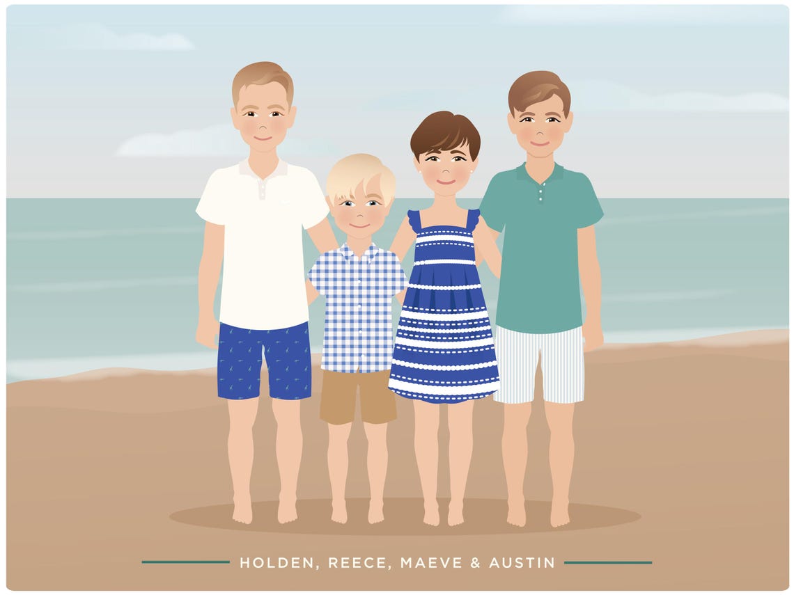 Custom Family Portrait - Personalized - Image 3