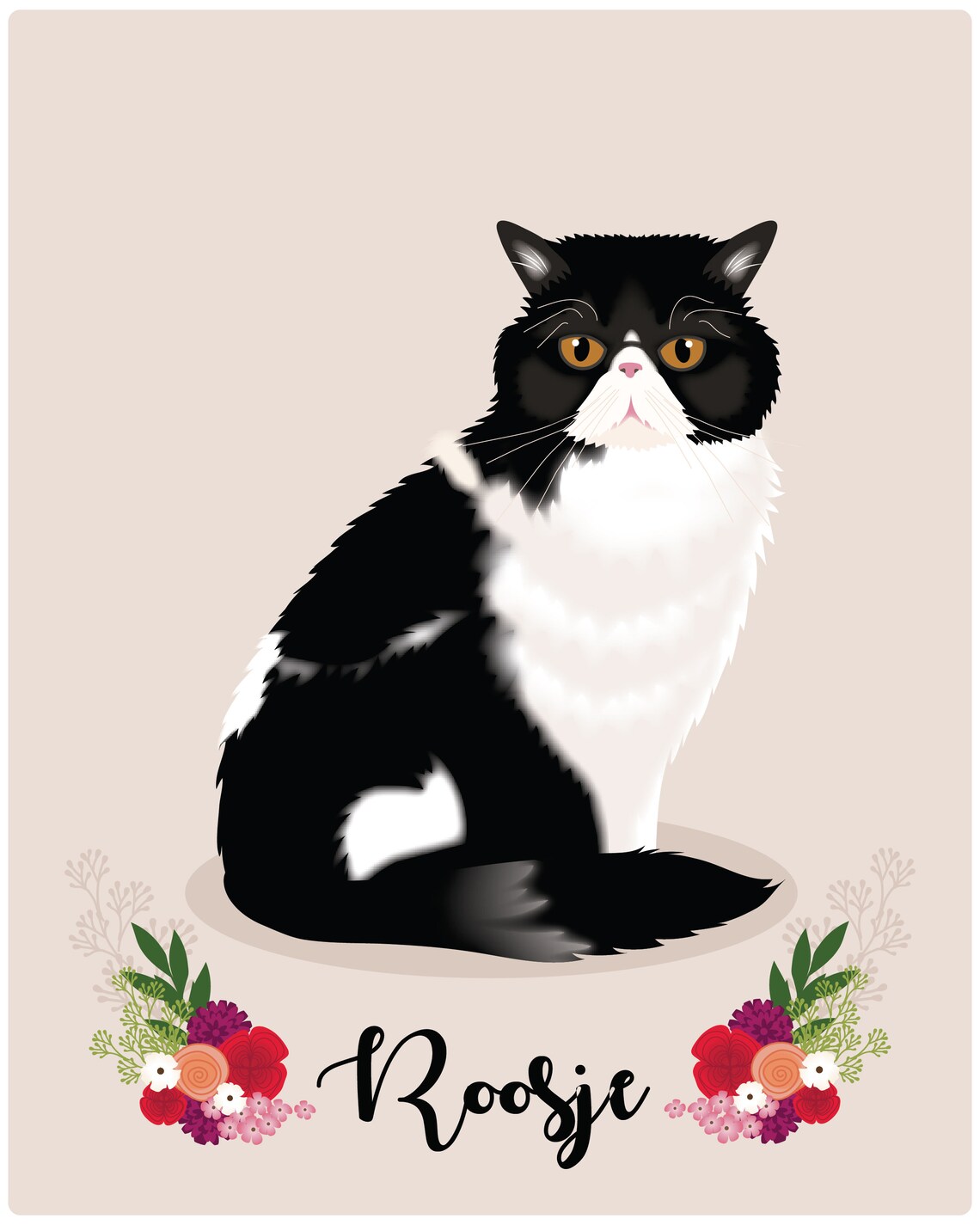 Custom Pet Portrait, Cat and Dog Portrait