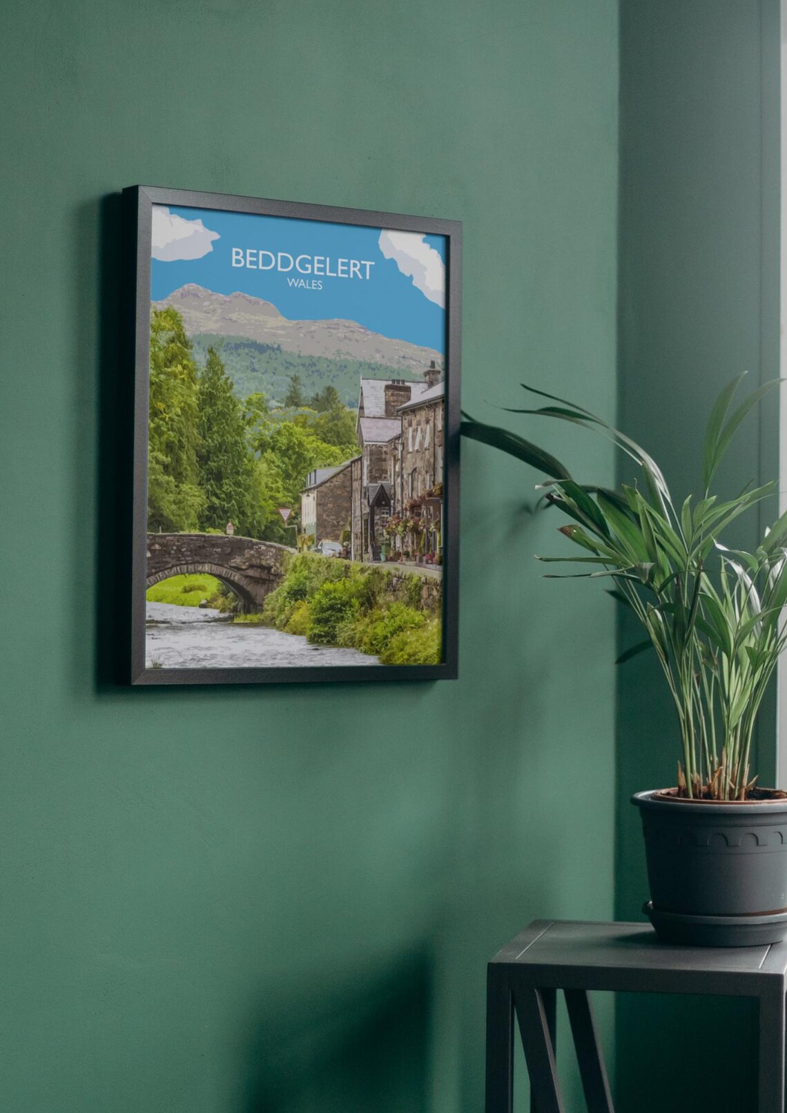 Beddgelert Wales Travel Poster, Snowdonia Hiking Gift - Image 3