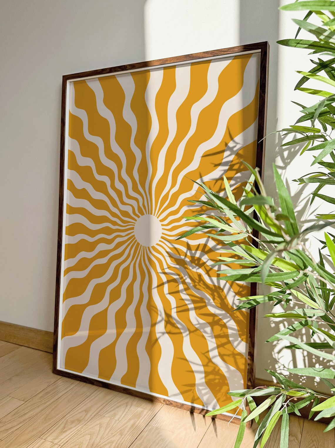 Boho Sun Wall Art, Retro Nature Art Print - Image 2