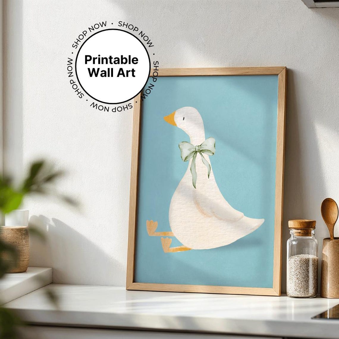 Silly Goose Nursery Decor, Boys Room Print