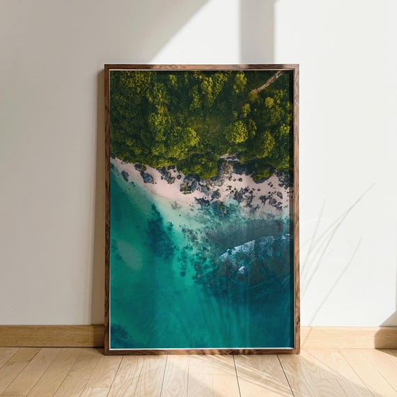 Bali Beach Aerial Photography, Indonesia Travel Poster