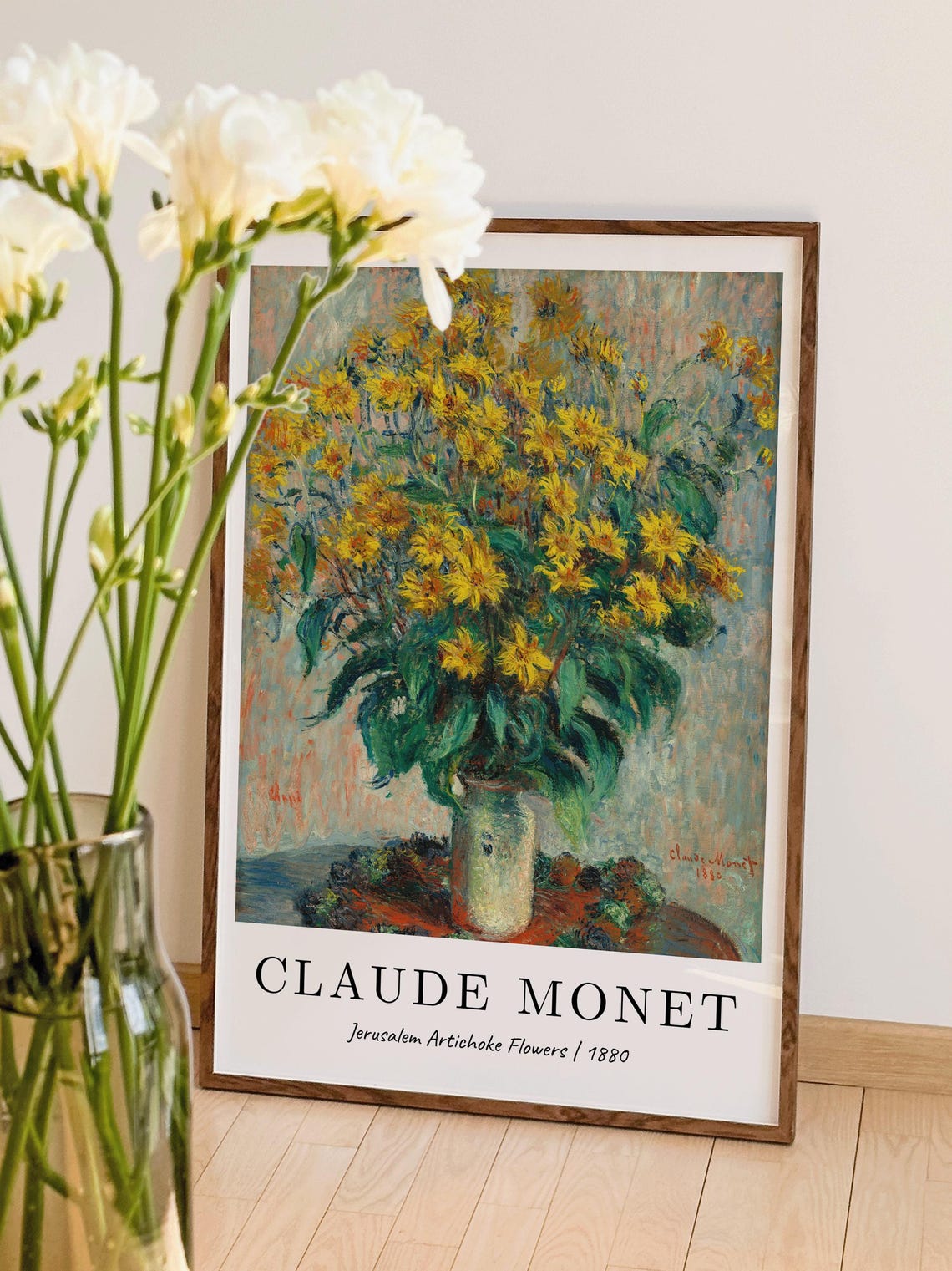 Claude Monet Jerusalem Artichoke Flowers, Classic Poster - Image 3