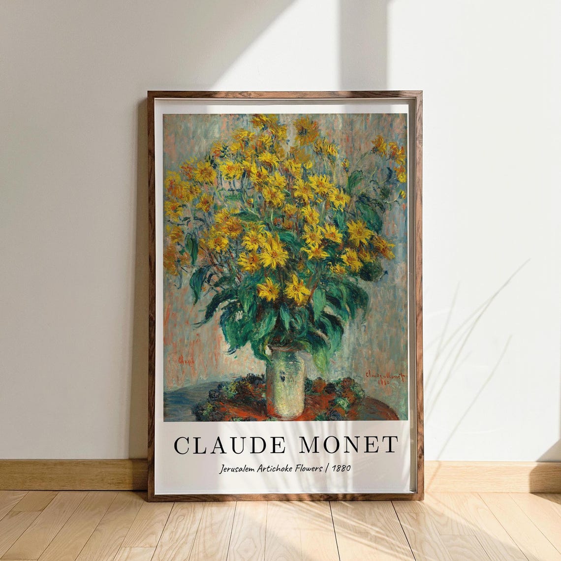 Claude Monet Jerusalem Artichoke Flowers, Classic Poster