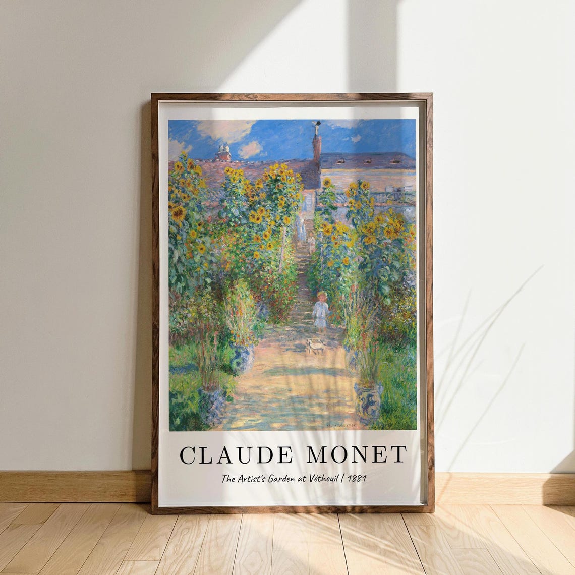 The Artist's Garden at Vétheuil - Monet Print