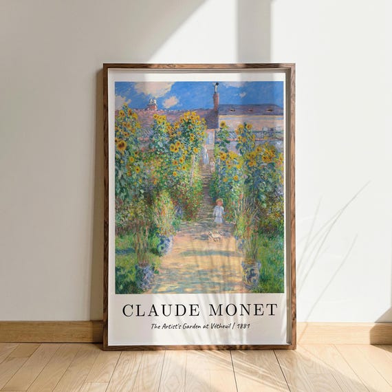 The Artist's Garden at Vétheuil - Monet Print