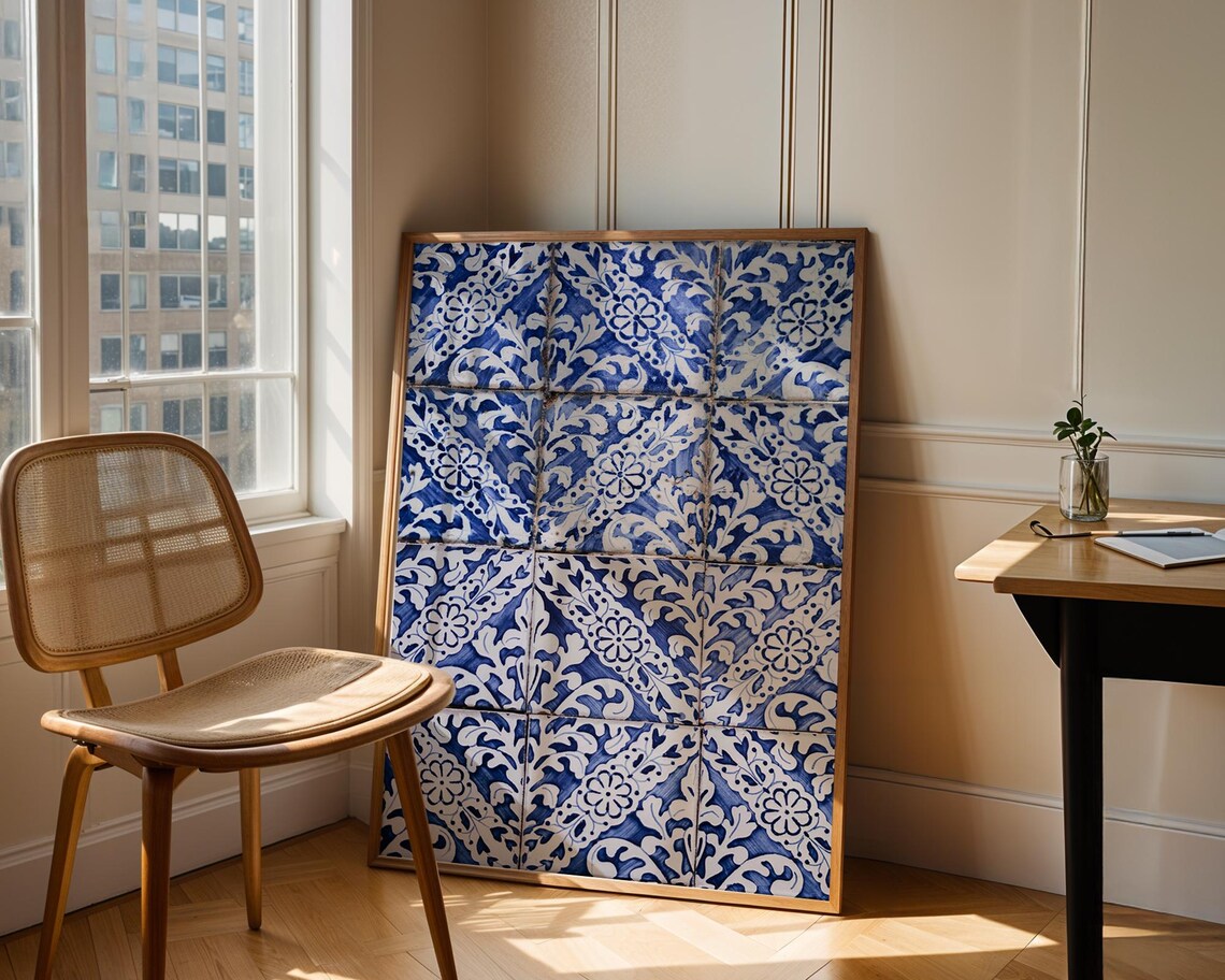 Azulejos Photography Print, Portugal Mediterranean Decor - Image 2