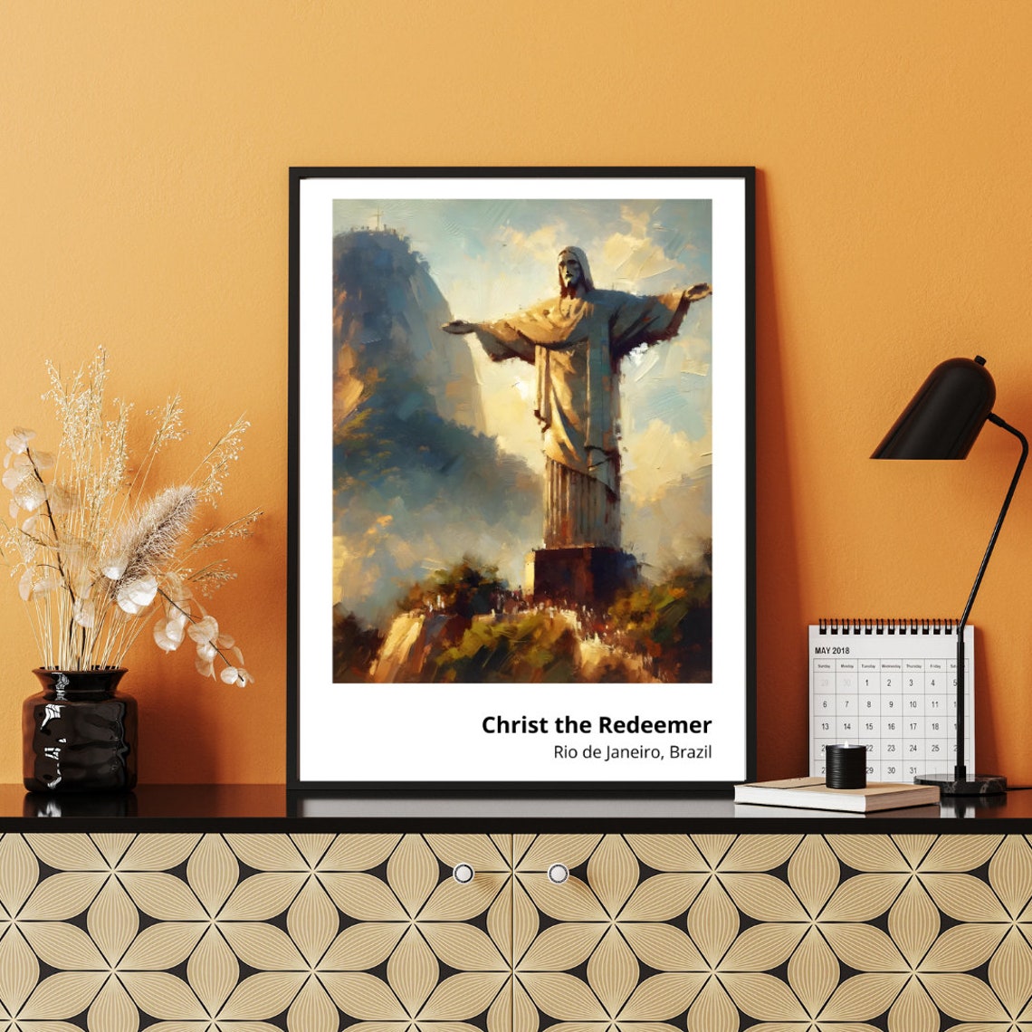 Christ the Redeemer Rio de Janeiro Brazil Statue View Poster - Image 2