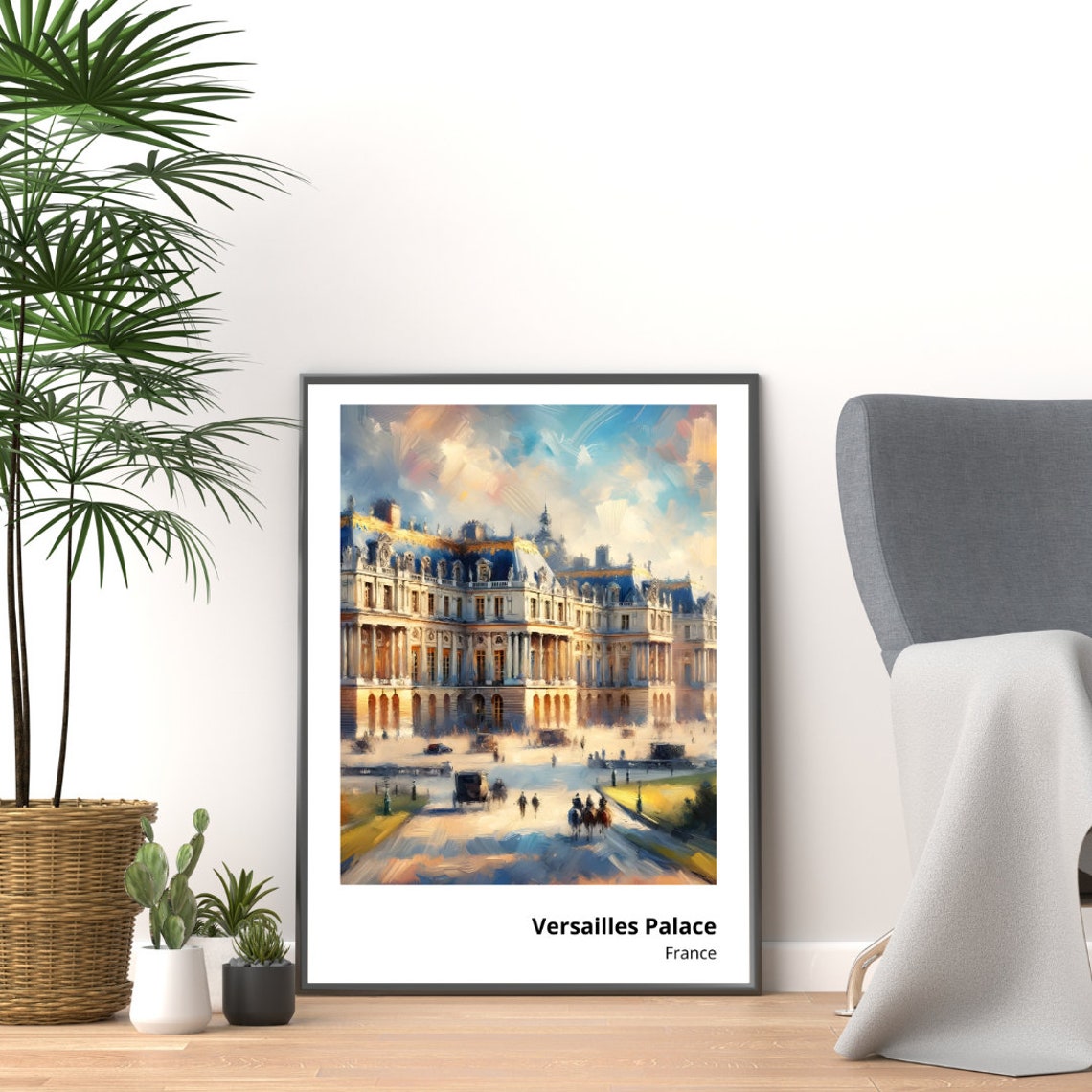 Versailles Palace Art Print Stunning Painting Of French Royalty Vibrant And Elegant Wall Decor Majestic French Architecture Art - Image 3