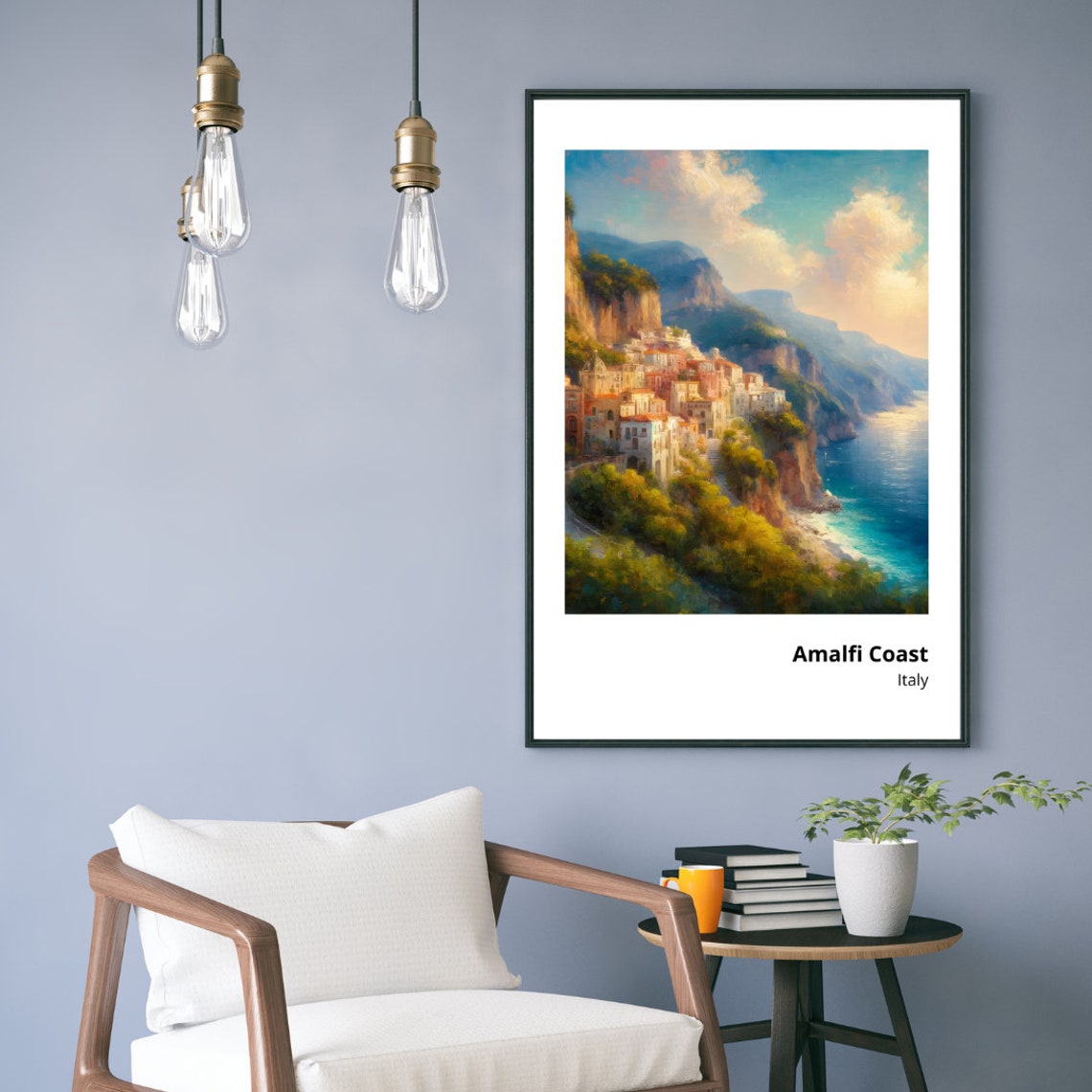 Amalfi Coast Italy Cliffside Town Mediterranean Sea View Poster - Image 5