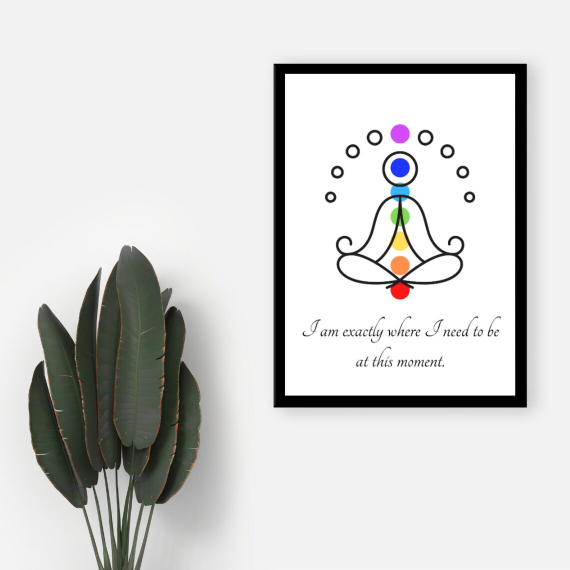 Centered Being Yoga Poster, Chakra Alignment Art - Image 2