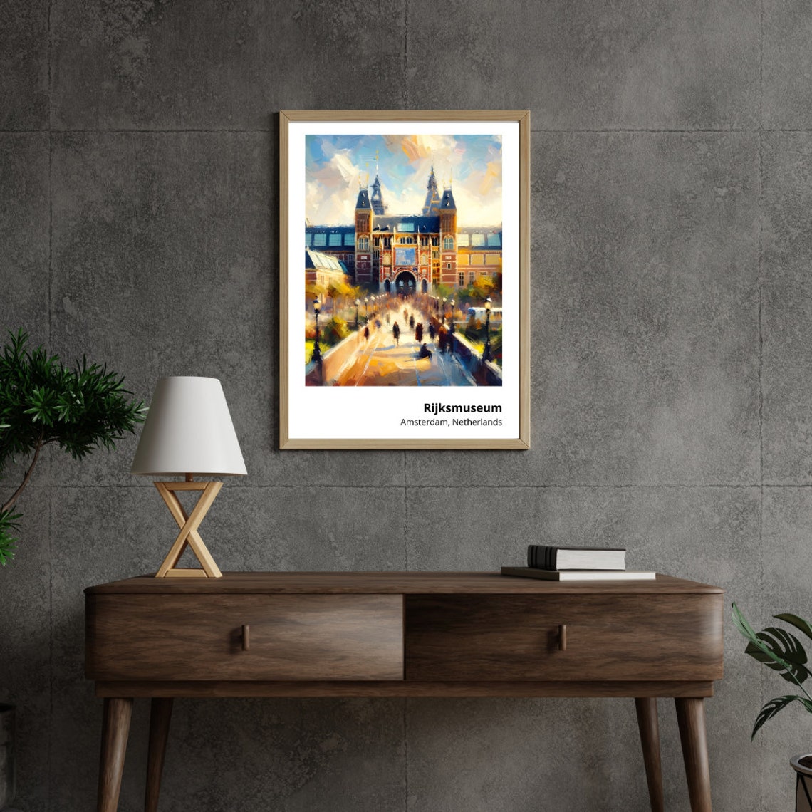 Rijksmuseum Art Print Stunning Painting Of Amsterdams Iconic Museum Vibrant And Historic Wall Decor Dutch Cultural Landmark Art - Image 3