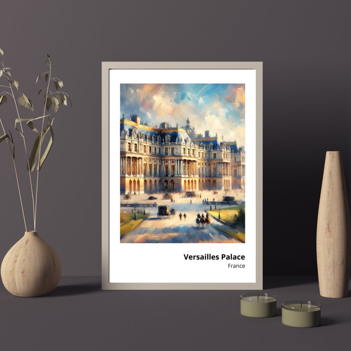 Versailles Palace Art Print Stunning Painting Of French Royalty Vibrant And Elegant Wall Decor Majestic French Architecture Art - Image 2