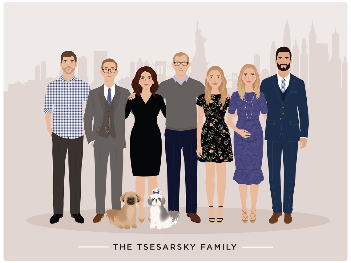 Family Portrait Add On Person - Personalised