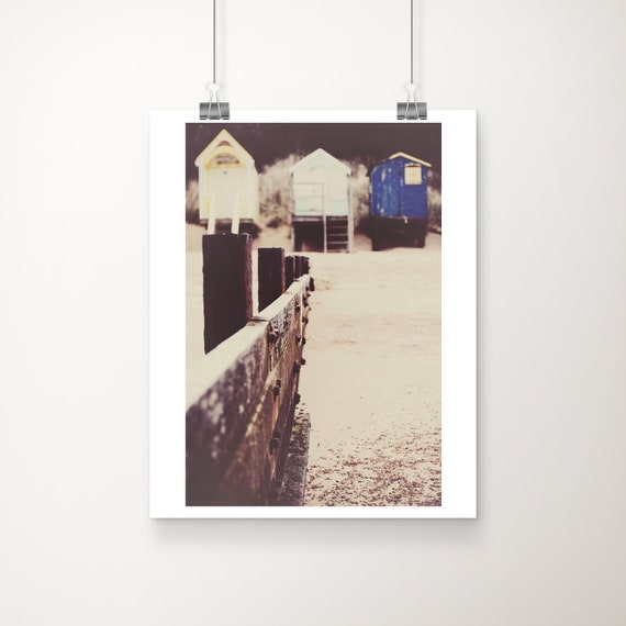 Beach Hut Photograph Coastal Architecture Print 8x10
