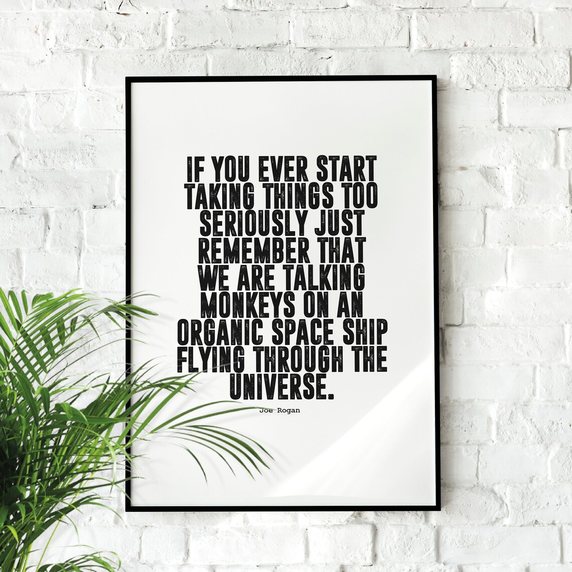 Joe Rogan Talking Monkeys, Minimalist Art Print