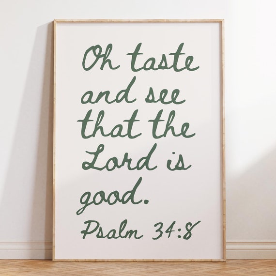 Psalm 348 Christian Wall Art Bible Verse Quote Sage Green Wall Art Minimalist Faith Inspired Poster Apartment Decor Housewarming Gift