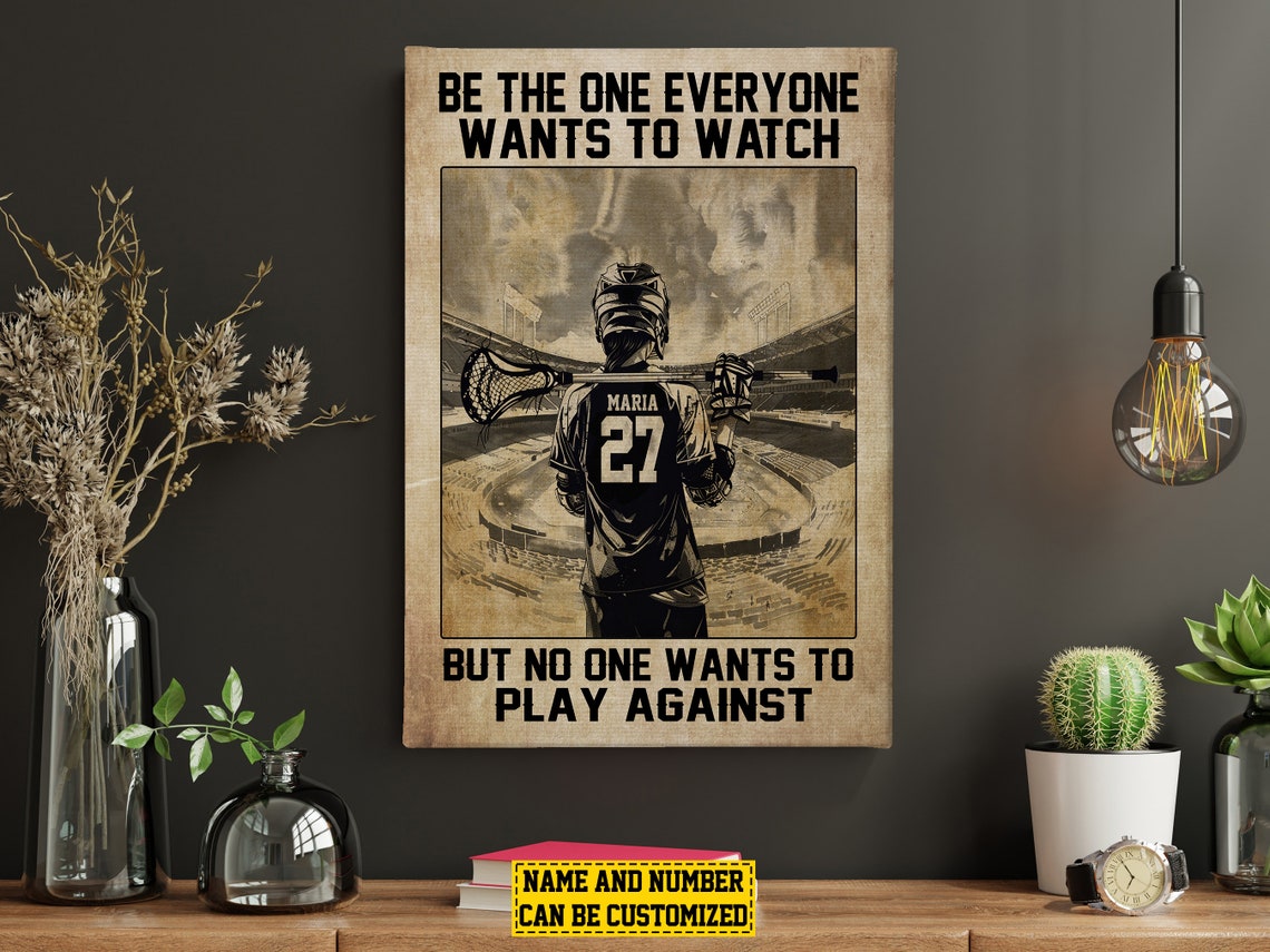 Personalized Lacrosse Motivational Quote Vintage Player Poster Gift - Image 4