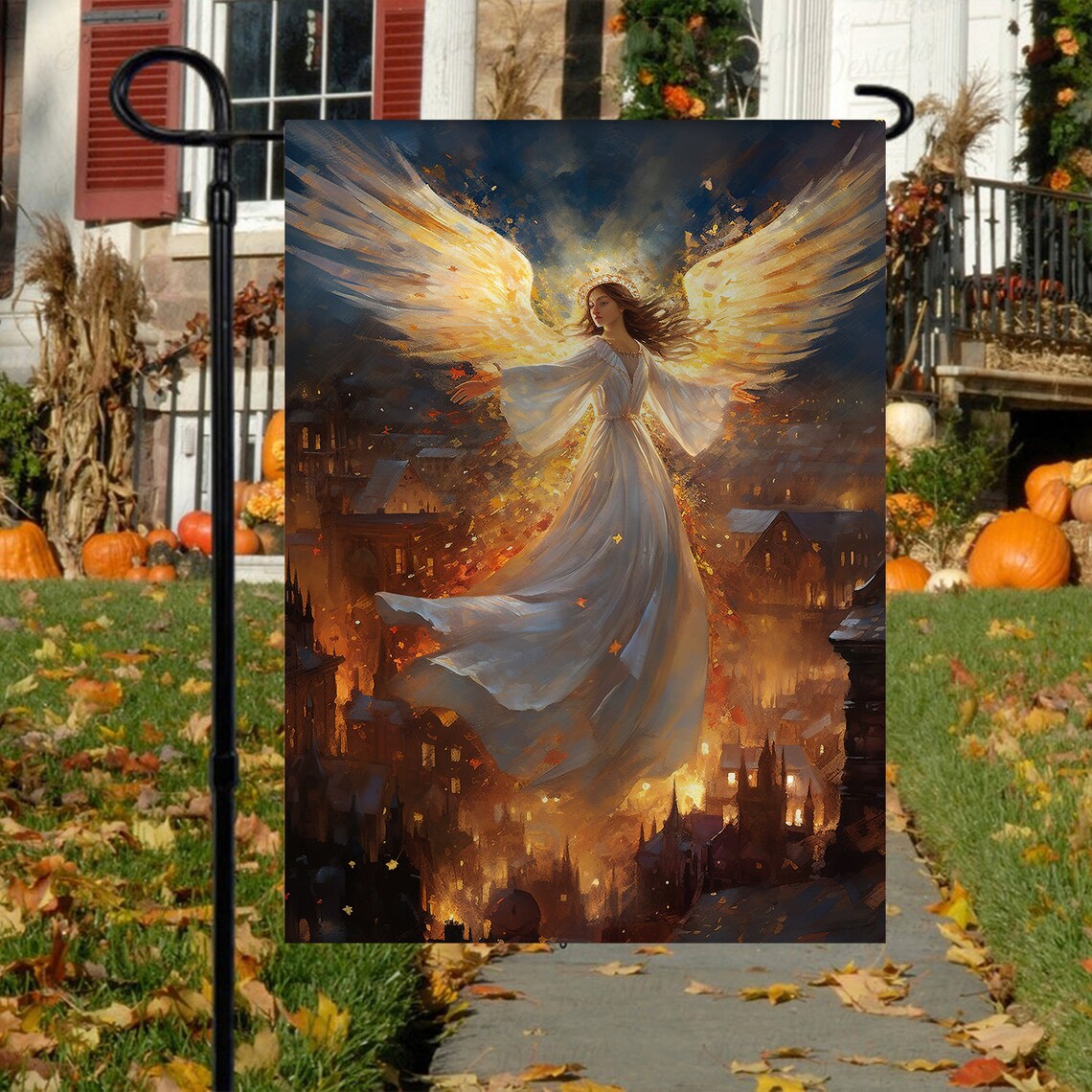 Angel Garden Decor, Christian Christmas Poster - Image 3