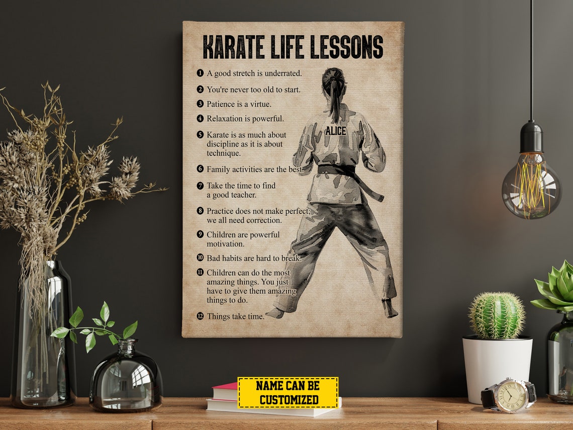 Karate Life Lessons Personalized Print Karate Poster Print Karate Gift For Girl Daughter - Image 4