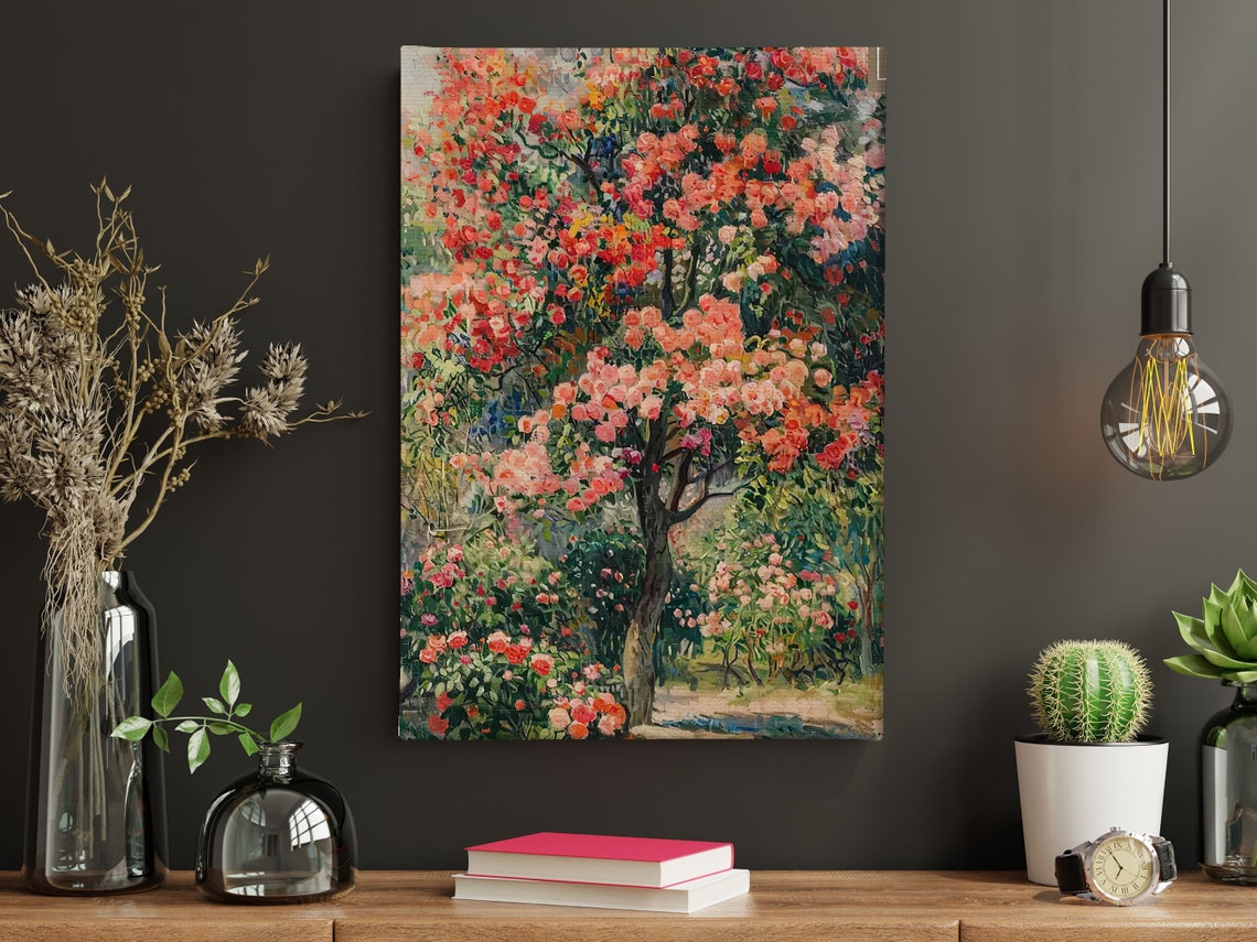 Vintage Flowers Garden Painting Flowers Art Print Cottage Roses Flowers Garden Poster Flowers Wall Art - Image 4