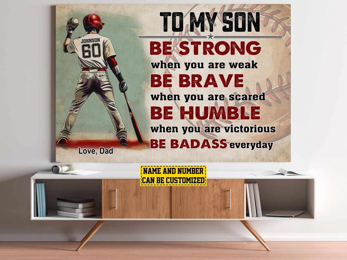 Baseball To My Son Personalized Gift for Boy Son - Image 5