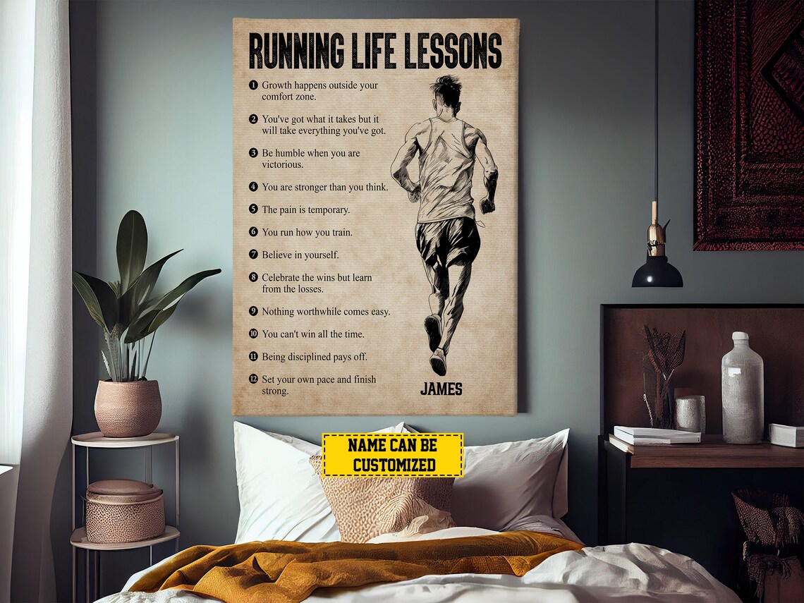 Running Life Lessons Personalized Poster Print - Image 2