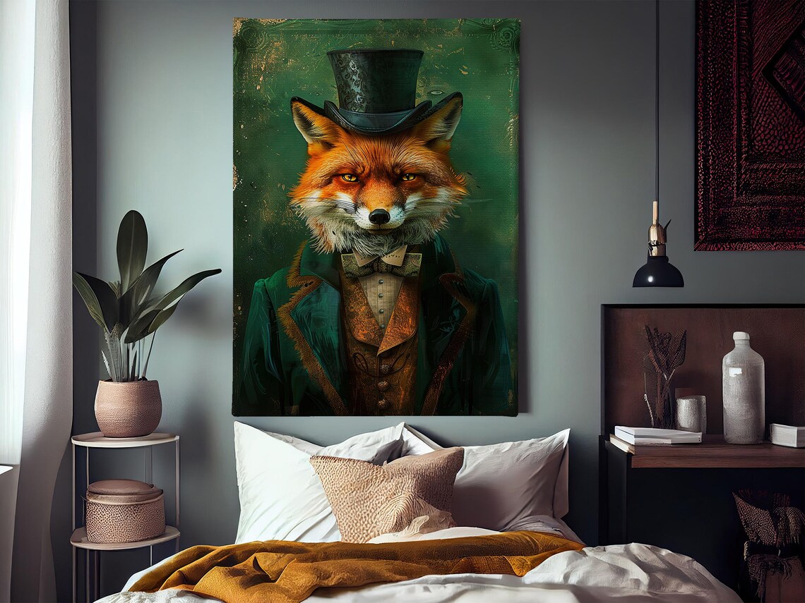 Cottage Renaissance Gentleman Fox, Gothic Art Print - Image 3