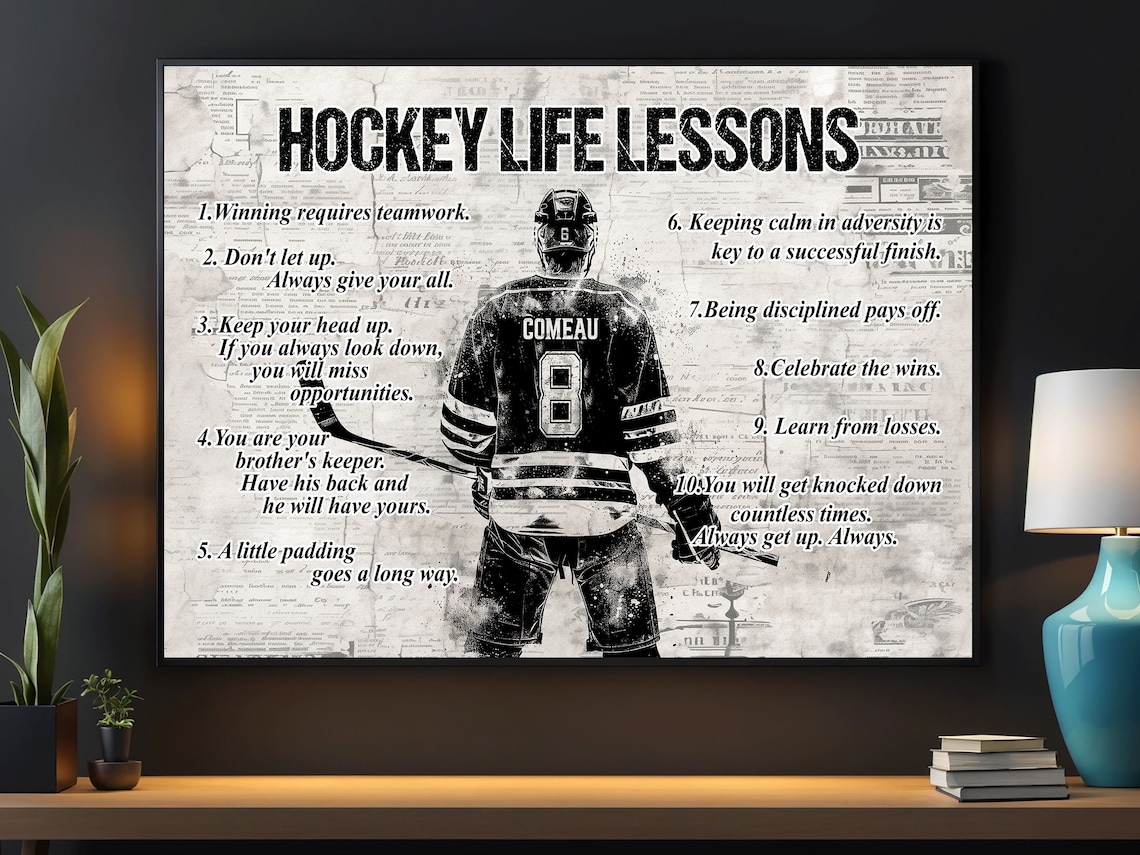 Hockey Life Lessons Personalized Poster Print - Image 5