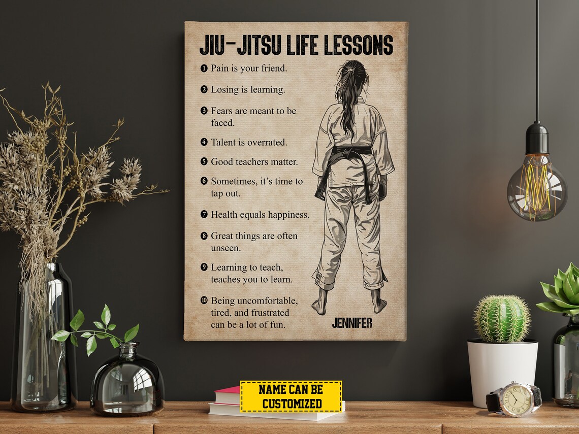 Jiu Jitsu Life Lessons Personalized Art Print for Daughter - Image 5
