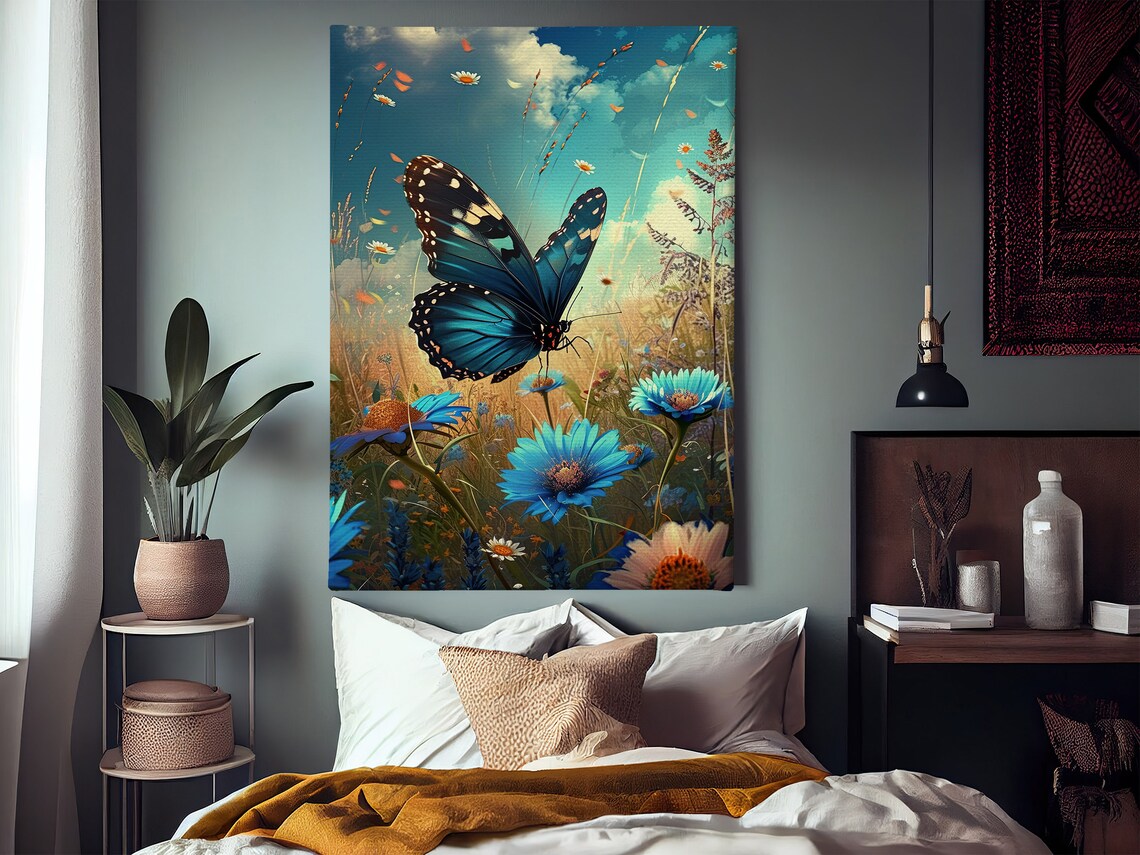 Vintage Butterflies in the Field, Botanical Art Print - Image 2