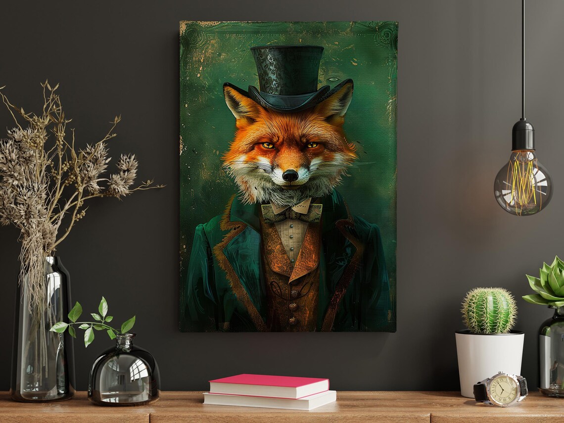 Cottage Renaissance Gentleman Fox, Gothic Art Print - Image 5