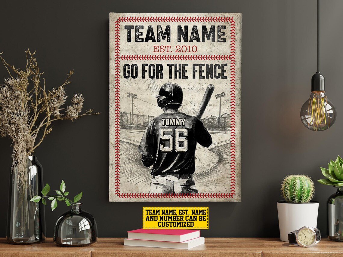 Baseball Team Name Personalized Poster Print - Image 4