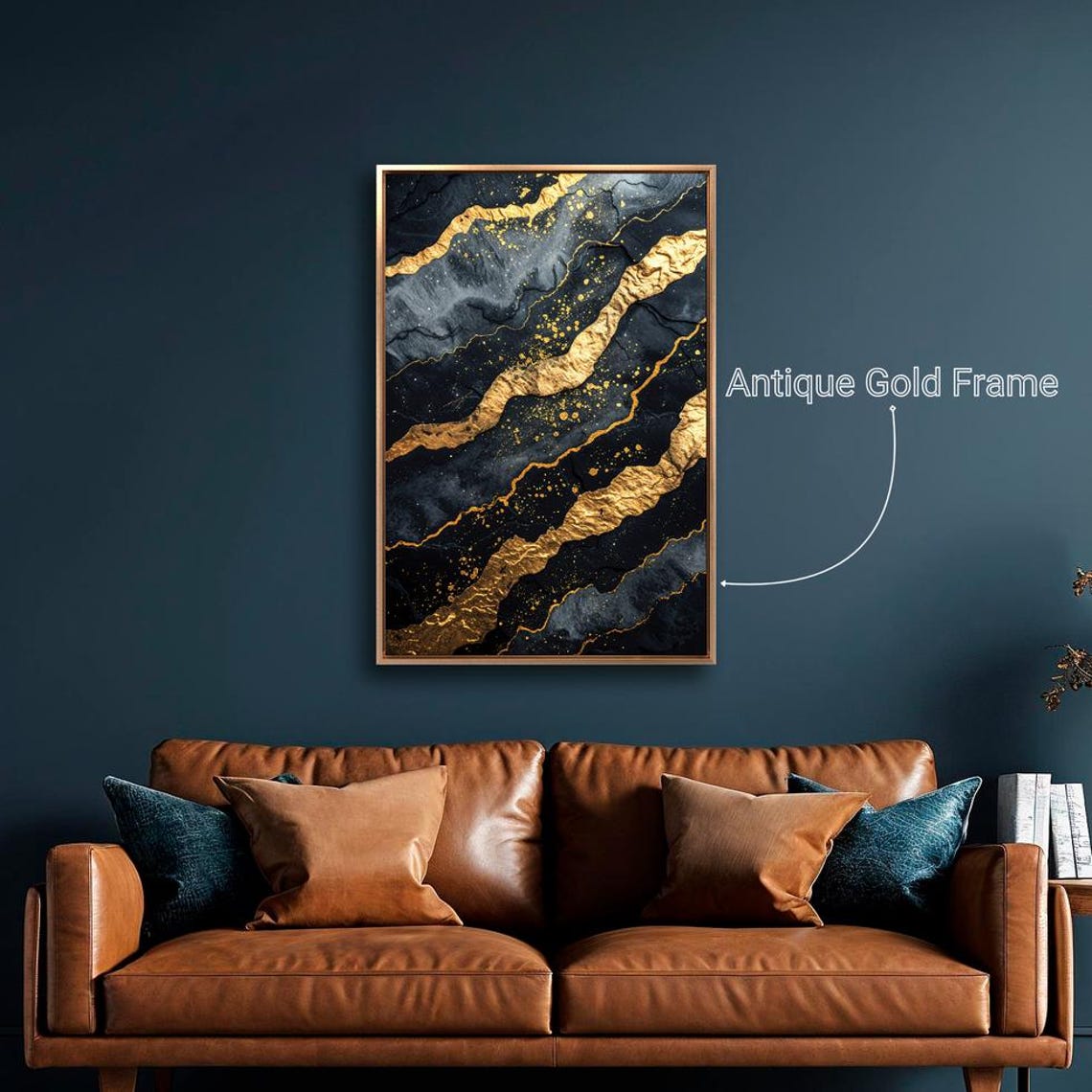 Black Gold Marble Abstract Geode Luxury Modern Art Wall Decor Poster - Image 5