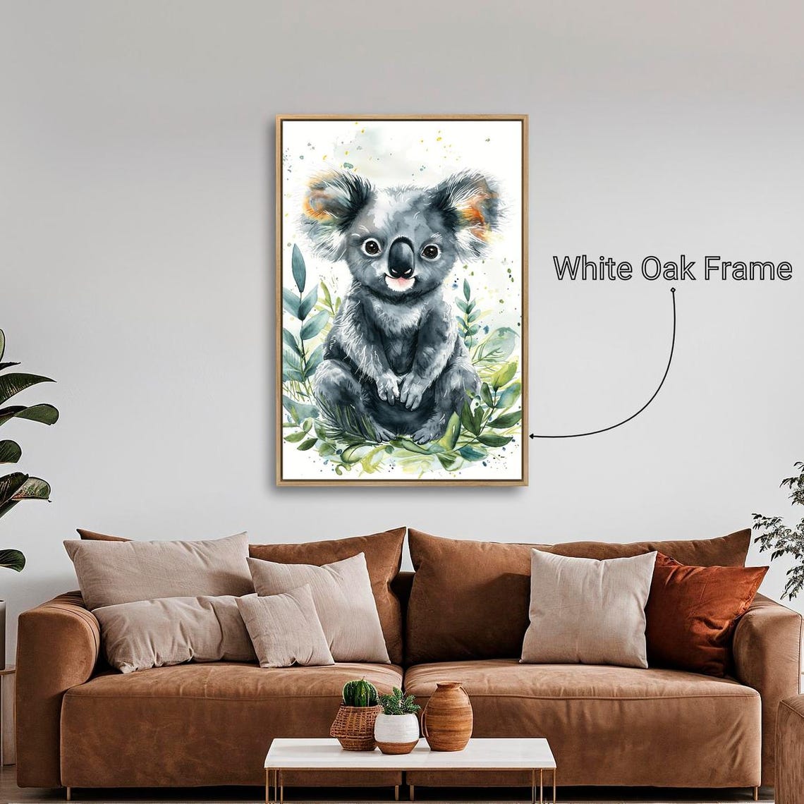 Cute Baby Koala Watercolor Eucalyptus Nursery Australian Art Poster - Image 5