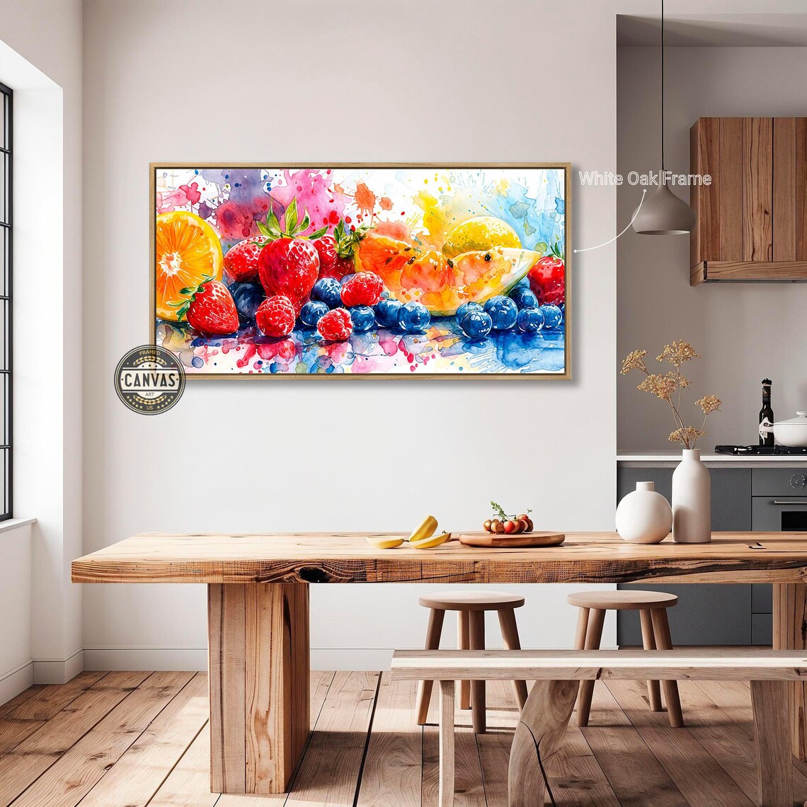Colorful Summer Fruit Watercolor Art Print, Kitchen - Image 4