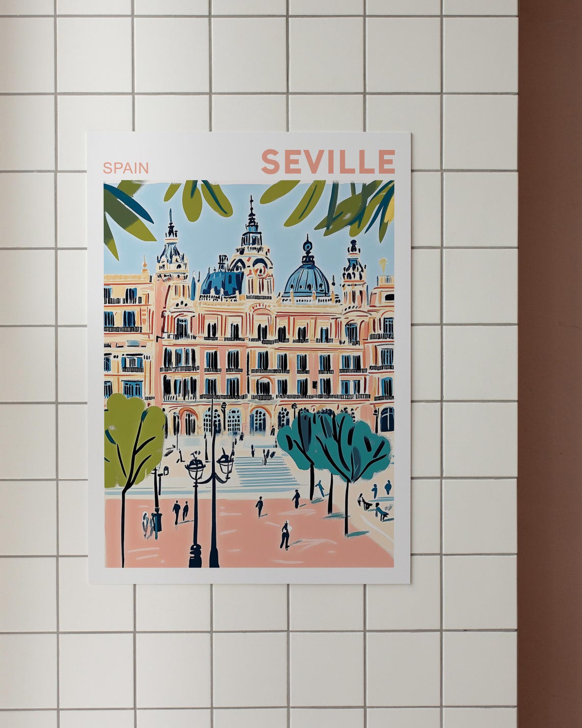 Seville, Spain Travel Poster, Plaza De Espana - Image 3