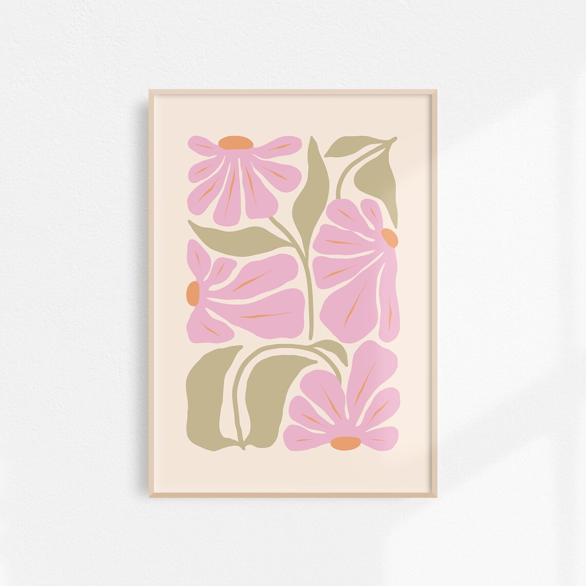 Floral Hippy Groovy Flower Market Art Print