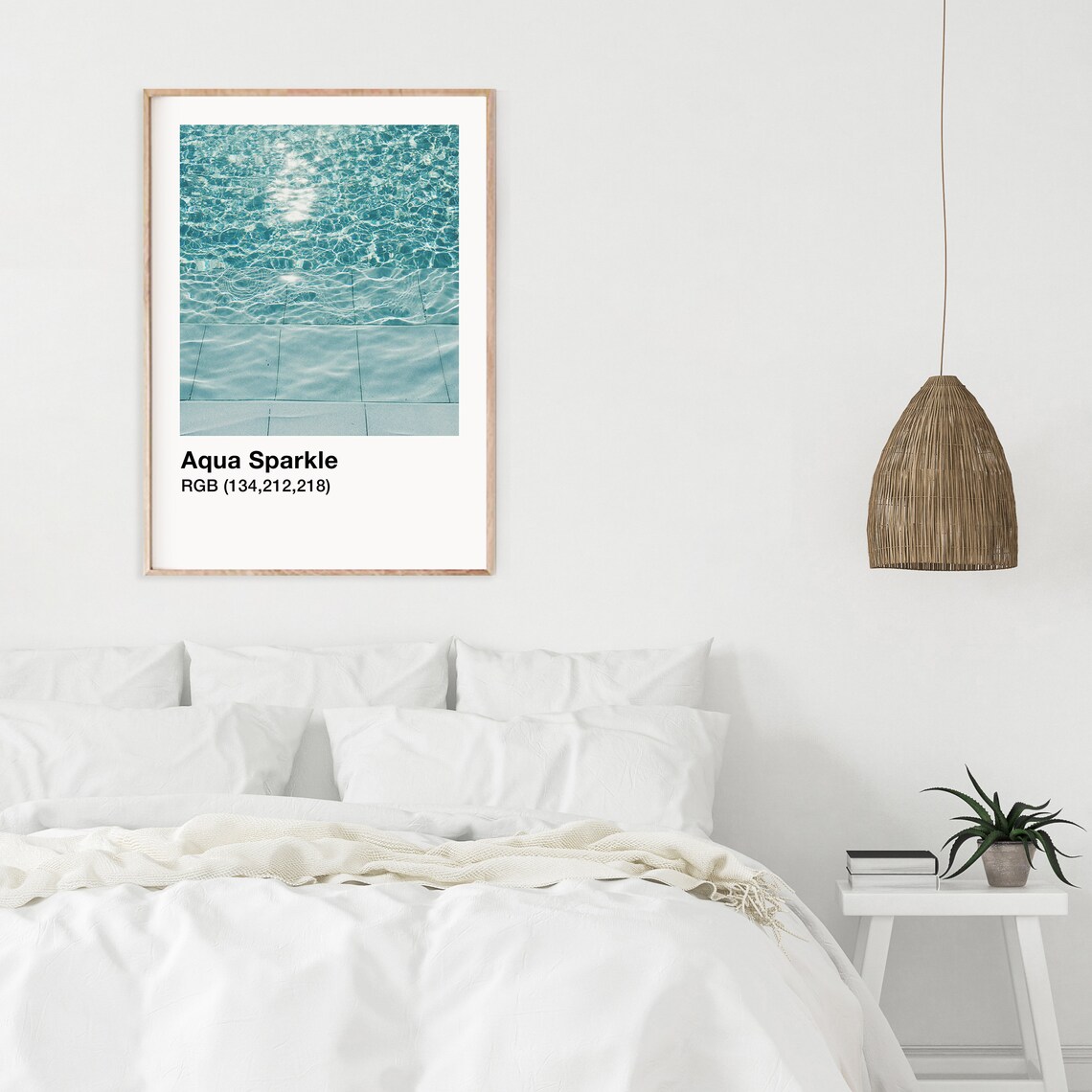 Sparkling Aqua Pool Water Color Swatch Summer Photography Poster - Image 2