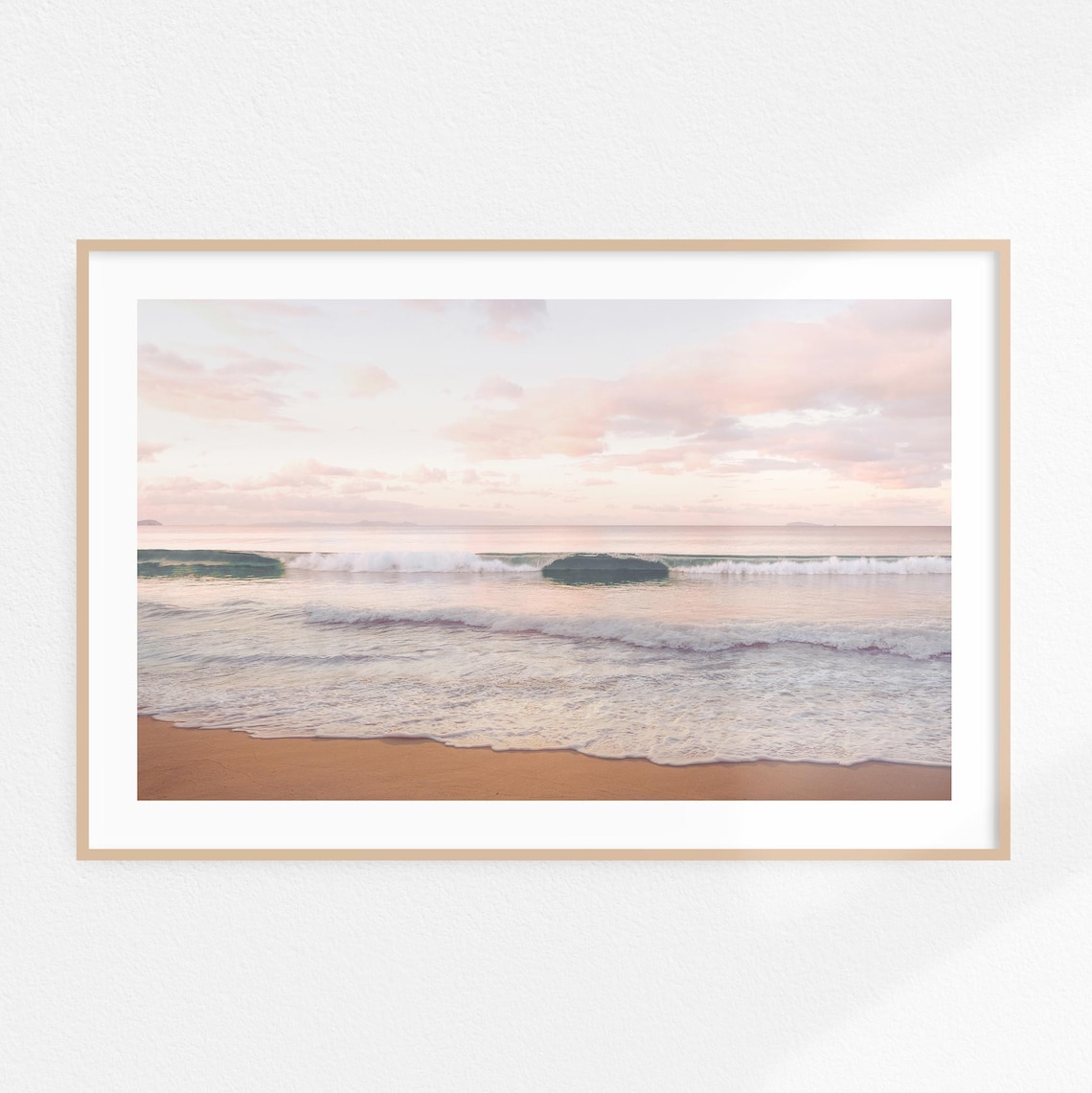 Sunset Beach Coastal Landscape Art Print