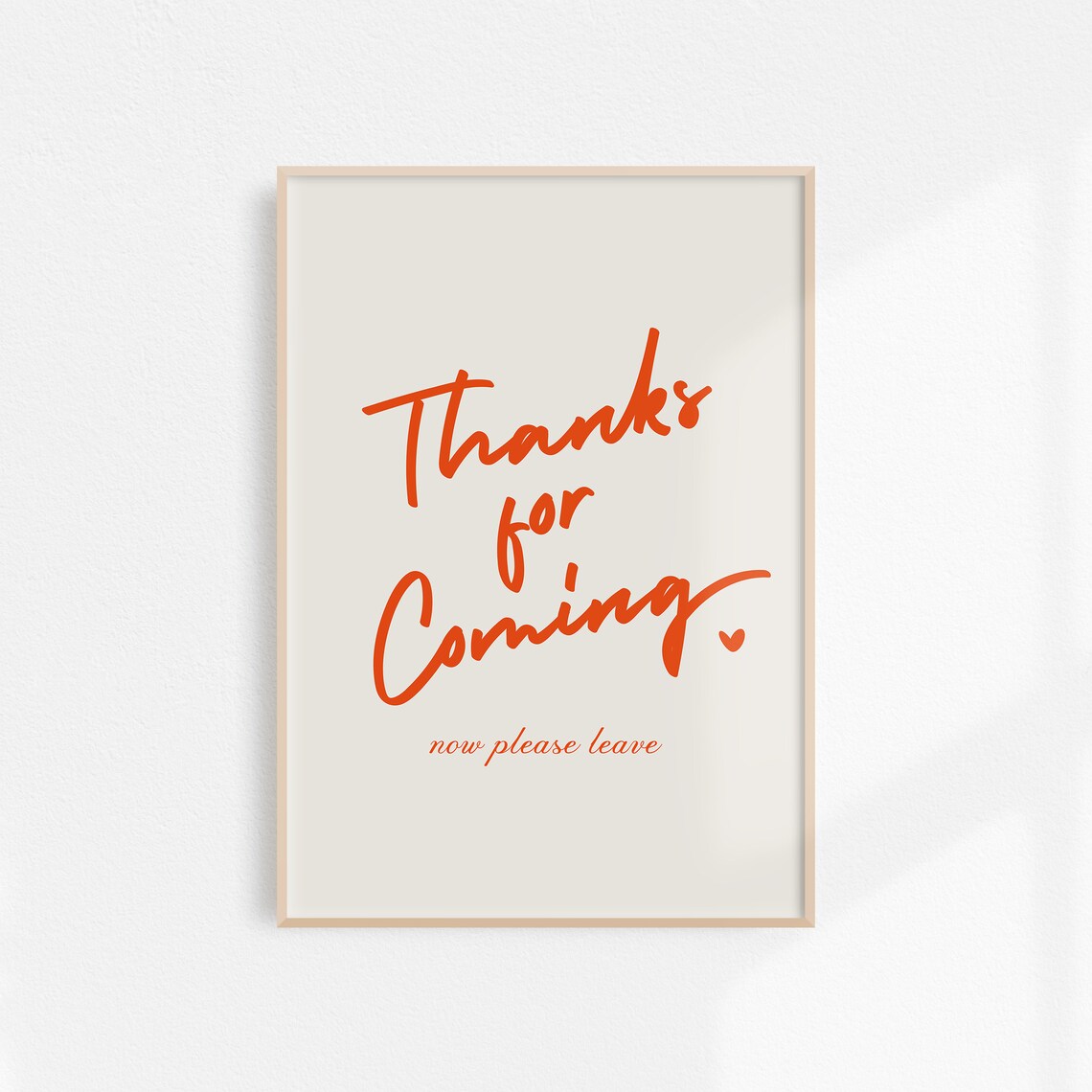 Thanks For Coming Typography Bar Cart Art Print