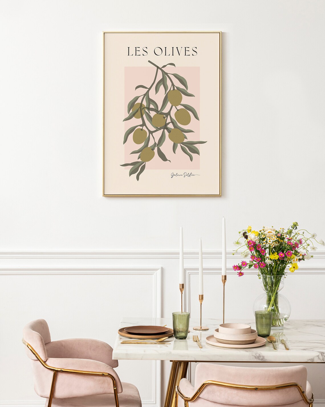 Olives Print, Aesthetic Kitchen Dining Poster - Image 2