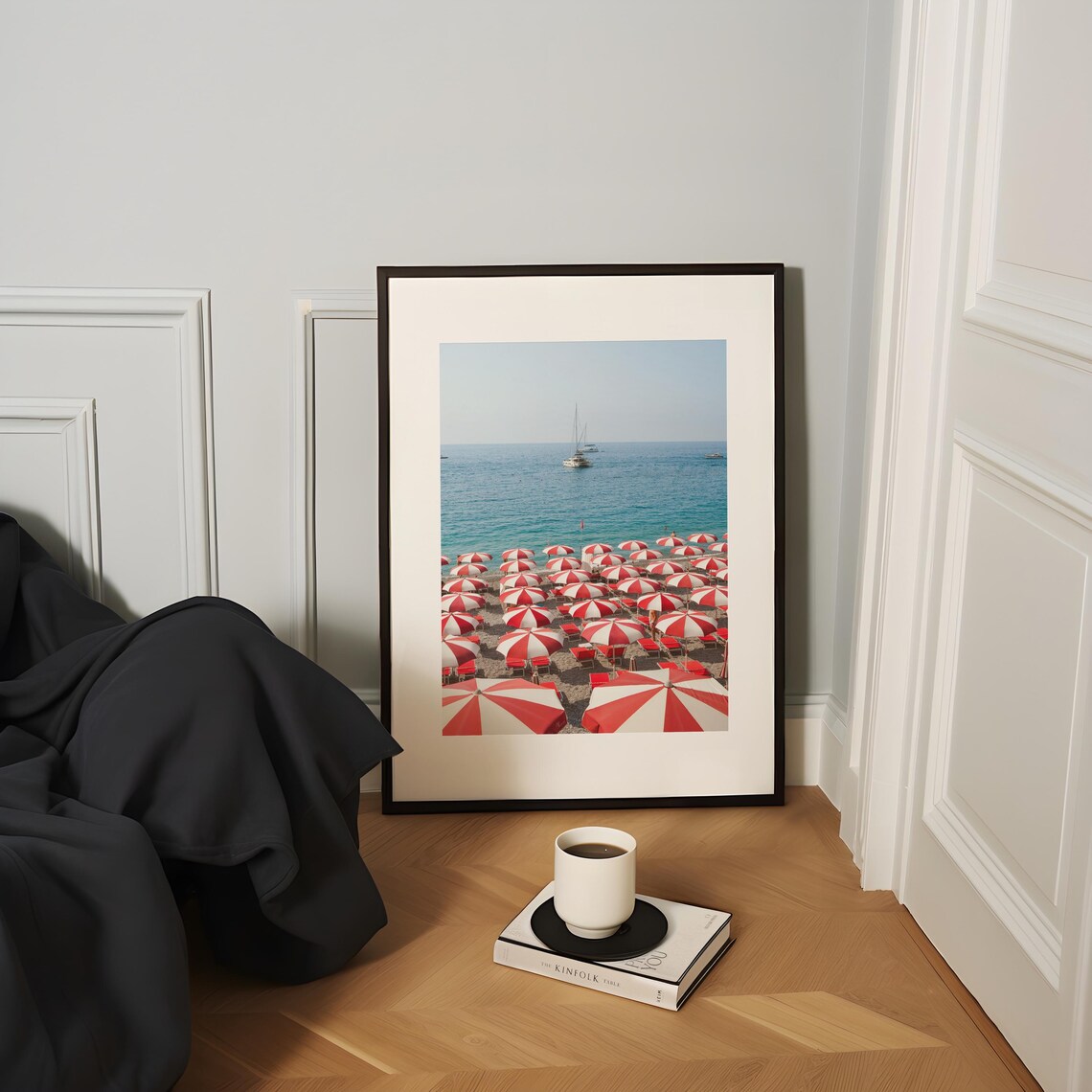 Amalfi Beach Club Italy Travel Poster, Wall Art - Image 2