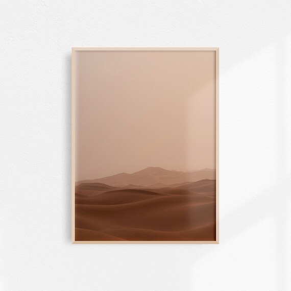 Desert Wall Art Terracotta Print Sahara Desert Photography Print Wall Art
